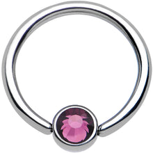 将图片加载到图库查看器,16G 3/8 Purple Gem Disc Titanium BCR Captive Ring