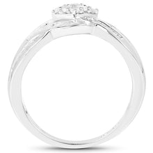 Load image into Gallery viewer, 0.62 Carat Genuine White Diamond .925 Sterling Silver Ring