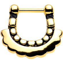 Load image into Gallery viewer, 16G 5/16 Gold Tone Aztec Moon Septum Clicker