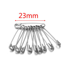 Load image into Gallery viewer, 50pcs/lot High Quality Stainless Steel Safety Pins Sewing Tools Accessory Needles Large Safety Pin Small Silver Metal Needles Large Safety Pin Small Brooch Accessories