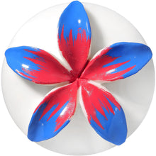 Load image into Gallery viewer, 47mm Organic Buffalo Bone Blue Pink Tropical Flower Saddle Plug