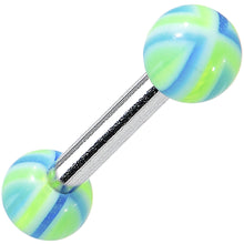 将图片加载到图库查看器,16G Green Aqua Acrylic Ocean Waves Barbell Eyebrow Ring 5/16