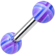 Load image into Gallery viewer, 16G Purple Blue Acrylic Plum Perfect Barbell Eyebrow Ring 5/16