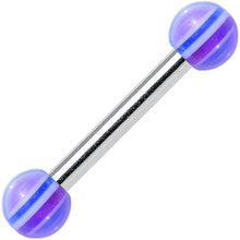 Load image into Gallery viewer, 16G Purple Blue Acrylic Plum Perfect Barbell Eyebrow Ring 5/16