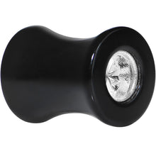Load image into Gallery viewer, Black Acrylic Silver Flashy Tire Rim Saddle Plug 2G to 20mm