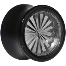 Load image into Gallery viewer, Black Acrylic Grey Flashy Tire Rim Saddle Plug 2G to 20mm