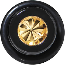 Load image into Gallery viewer, Black Acrylic Gold Flashy Tire Rim Taper 2G to 20mm