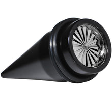 Load image into Gallery viewer, Black Acrylic Grey Flashy Tire Rim Taper 2G to 20mm
