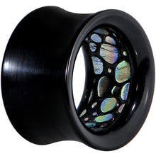 将图片加载到图库查看器,5/8 Black Acrylic Almost Abalone Double Flare Tunnel Plug