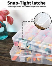 Load image into Gallery viewer, Clear Plastic Organizer Box with Dividers for Tools