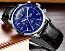 Load image into Gallery viewer, Men's Waterproof Watch With Chronometers Date Display And Fluorescent Pointers Excellent Look Perfect Gift