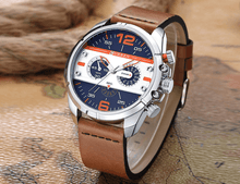 Load image into Gallery viewer, Men's Waterproof Retro Style Watch With Excellent Background, Chronometers Large Numbers Perfect Gift