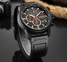 Load image into Gallery viewer, Men's Waterproof Elegant Sport Watch With Chronometers Day View, Leather Belts And Hardlex Scratch Resistant Glass Perfect Gift For Him