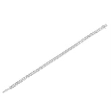 Load image into Gallery viewer, .925 Sterling Silver 1/6 Cttw Miracle Set Diamond Infinity Link and Station Tennis Bracelet (I-J Color, I3 Clarity) - 7.25 " Inches