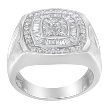 将图片加载到图库查看器,14K White Gold Men's 1 CTTW Diamond Band Ring