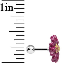 Load image into Gallery viewer, Dark Pink Cheerful Gerbera Daisy Flower Tragus Cartilage Earring