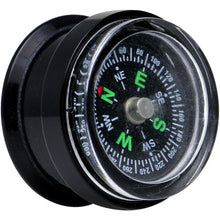Load image into Gallery viewer, Acrylic Black Find Your Direction Compass Screw Fit Plug 0G to 1"