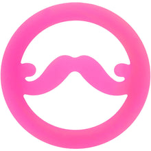 将图片加载到图库查看器,18mm Pink Silicone Dapper Mustache Tunnel Plug