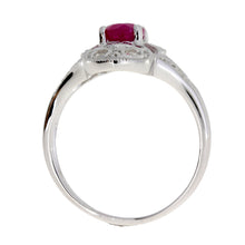 Load image into Gallery viewer, 1.05ct Ruby Diamond Ring 10KT White Gold