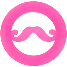 将图片加载到图库查看器,1/2 Pink Silicone Dapper Mustache Tunnel Plug
