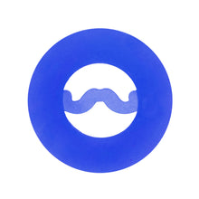 将图片加载到图库查看器,2G Blue Silicone Dapper Mustache Tunnel Plug