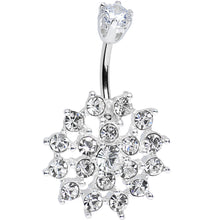 Load image into Gallery viewer, 925 Sterling Silver Clear CZ Sparkling Fortuna Star Belly Ring