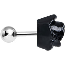 Load image into Gallery viewer, 16G Jet Black Courtship Rose Cartilage Tragus Earring