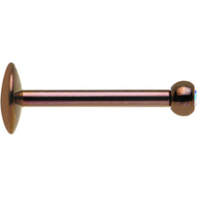 将图片加载到图库查看器,16G 3/8 Aurora Gem Bronze Anodized Titanium Labret Monroe 2.5mm