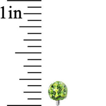 Load image into Gallery viewer, 5mm Green Cubic Zirconia Sparkling Ferido Ball Dermal Top