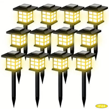 Load image into Gallery viewer, 6-Pack: Solar Outdoor Path Lights Warm Light LED, 600mA, Waterproof