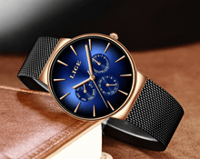Load image into Gallery viewer, Men's Elegant Watch With Stainless Steel Straps And Chronometers For Day And Date Display Unique Design Perfect Gift For Man And Women