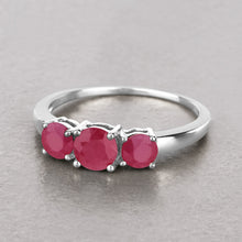 将图片加载到图库查看器,1.15 Carat Genuine Ruby 14K White Gold Ring