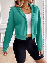 Load image into Gallery viewer, Relaxed Minimalist Zip-Up Dropped Shoulder Hooded Jacket Casual & Comfortable Lightweight Outerwear