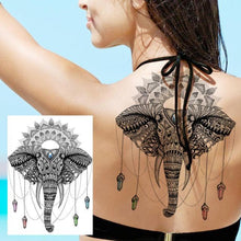 Load image into Gallery viewer, 53 Sheets Black Lace Temporary Tattoos Sticker Butterfly Flower Fake Tatoo Sticker Sexy Black Henna Temporary Tattoos For Women