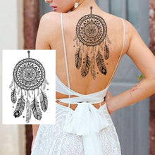 Load image into Gallery viewer, 53 Sheets Black Lace Temporary Tattoos Sticker Butterfly Flower Fake Tatoo Sticker Sexy Black Henna Temporary Tattoos For Women