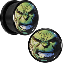 Load image into Gallery viewer, 3/4 Licensed The Incredible Hulk Acrylic Screw Fit Plugs Set