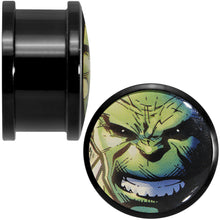 Load image into Gallery viewer, 3/4 Licensed The Incredible Hulk Acrylic Screw Fit Plugs Set