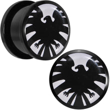 Load image into Gallery viewer, 5/8 Licensed Hawkeye Logo Acrylic Screw Fit Plugs Set
