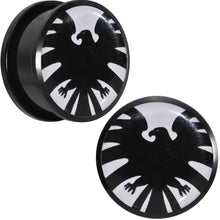 Load image into Gallery viewer, 7/8 Licensed Hawkeye Logo Acrylic Screw Fit Plugs Set