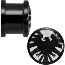 Load image into Gallery viewer, 9/16 Licensed Hawkeye Logo Acrylic Screw Fit Plugs Set