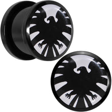 Load image into Gallery viewer, 9/16 Licensed Hawkeye Logo Acrylic Screw Fit Plugs Set