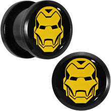 Load image into Gallery viewer, 1/2 Licensed Iron Man Acrylic Screw Fit Plugs Set