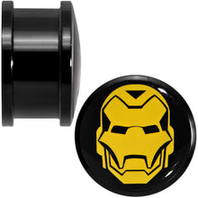 Load image into Gallery viewer, 3/4 Licensed Iron Man Acrylic Screw Fit Plugs Set