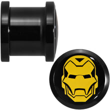 Load image into Gallery viewer, 7/16 Licensed Iron Man Acrylic Screw Fit Plugs Set