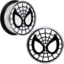Load image into Gallery viewer, 7/8 Licensed Spider-Man Single Flare Steel Tunnel Plugs Set