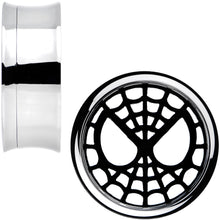 Load image into Gallery viewer, 1 inch Licensed Spider-Man Steel Screw Fit Tunnel Plugs Set