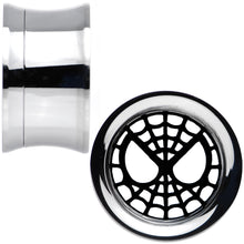 Load image into Gallery viewer, 5/8 Licensed Spider-Man Steel Screw Fit Tunnel Plugs Set