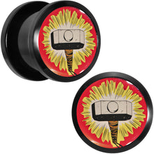 Load image into Gallery viewer, 1/2 Licensed Thor Hammer Logo Acrylic Screw Fit Plugs Set