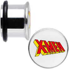Load image into Gallery viewer, 1/2 Licensed X-Men Single Flare Steel Tunnel Plugs Set