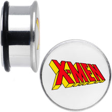 Load image into Gallery viewer, 3/4 Licensed X-Men Single Flare Steel Tunnel Plugs Set